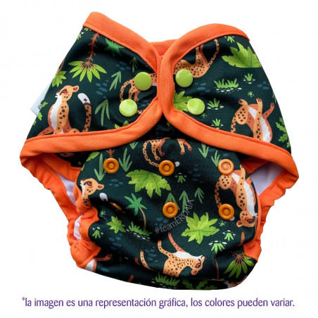 PAÑALES PARA NATACIÓN ALBERCA PLAYA NIÑOS BEBÉSPañal natación bebé Jungla. Estampado. Ecopipo.