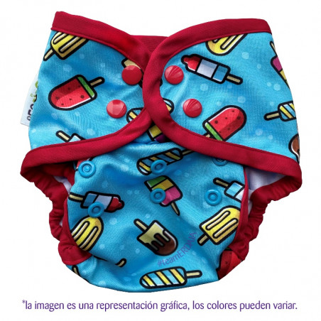 PAÑALES PARA NATACIÓN ALBERCA PLAYA NIÑOS BEBÉSPañal natación bebé Paletitas. Estampado. Ecopipo.