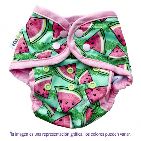 PAÑALES PARA NATACIÓN ALBERCA PLAYA NIÑOS BEBÉSPañal natación bebé Sandías. Estampado. Ecopipo.