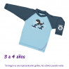 Playera natación 3 a 4 años Ballenitas. XG. Ecopipo.