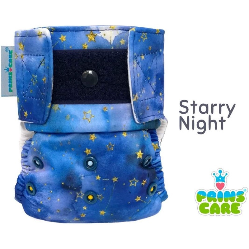 Pañal Prins Care. Starry Night. Velcro. Unitalla.